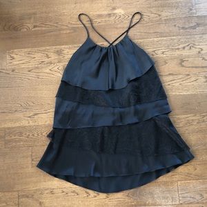 100% silk & nylon lace camisole top or micromini (M)